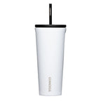 Corkcicle Cold Cup with Ceramic Coated Straw Lid, 24 oz Laser Engraving - White - View 2