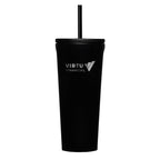 Corkcicle Cold Cup with Ceramic Coated Straw Lid, 24 oz - Matte Black - View 1