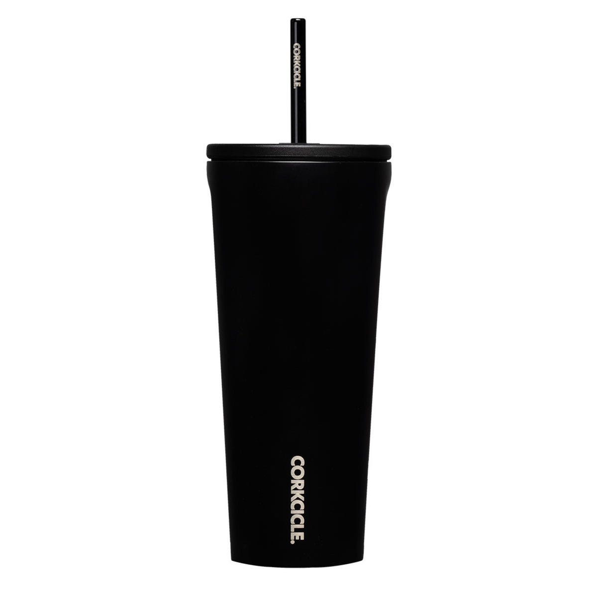 Corkcicle Cold Cup with Ceramic Coated Straw Lid, 24 oz - Matte Black - View 2