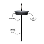 Corkcicle Cold Cup with Ceramic Coated Straw Lid, 24 oz - Matte Black - View 6