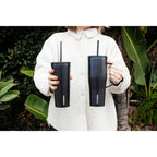 Corkcicle Cold Cup with Ceramic Coated Straw Lid, 24 oz - Matte Black - View 9