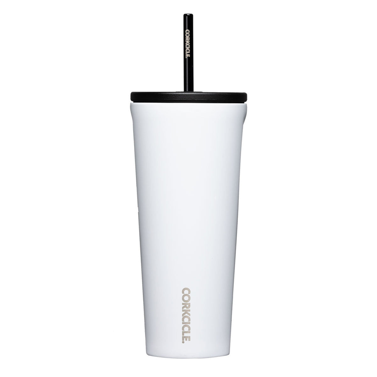 Corkcicle Cold Cup with Ceramic Coated Straw Lid, 24 oz - White - View 2