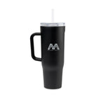 Corkcicle Cruiser Tumbler with Handle, 40 oz Laser Engraving - Matte Black - View 1