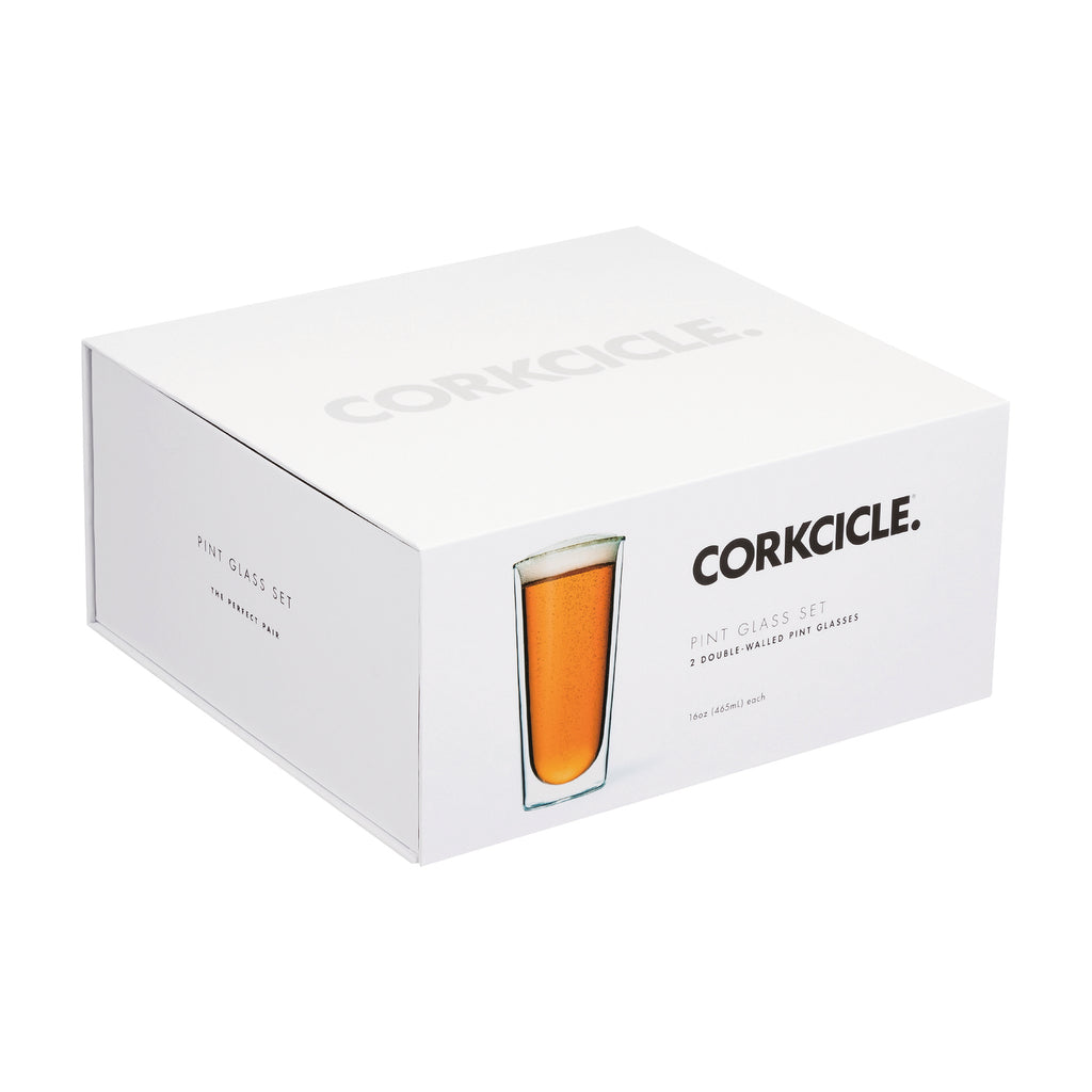 Corkcicle Double Wall Pint Glasses, Set of 2 - Clear - View 3