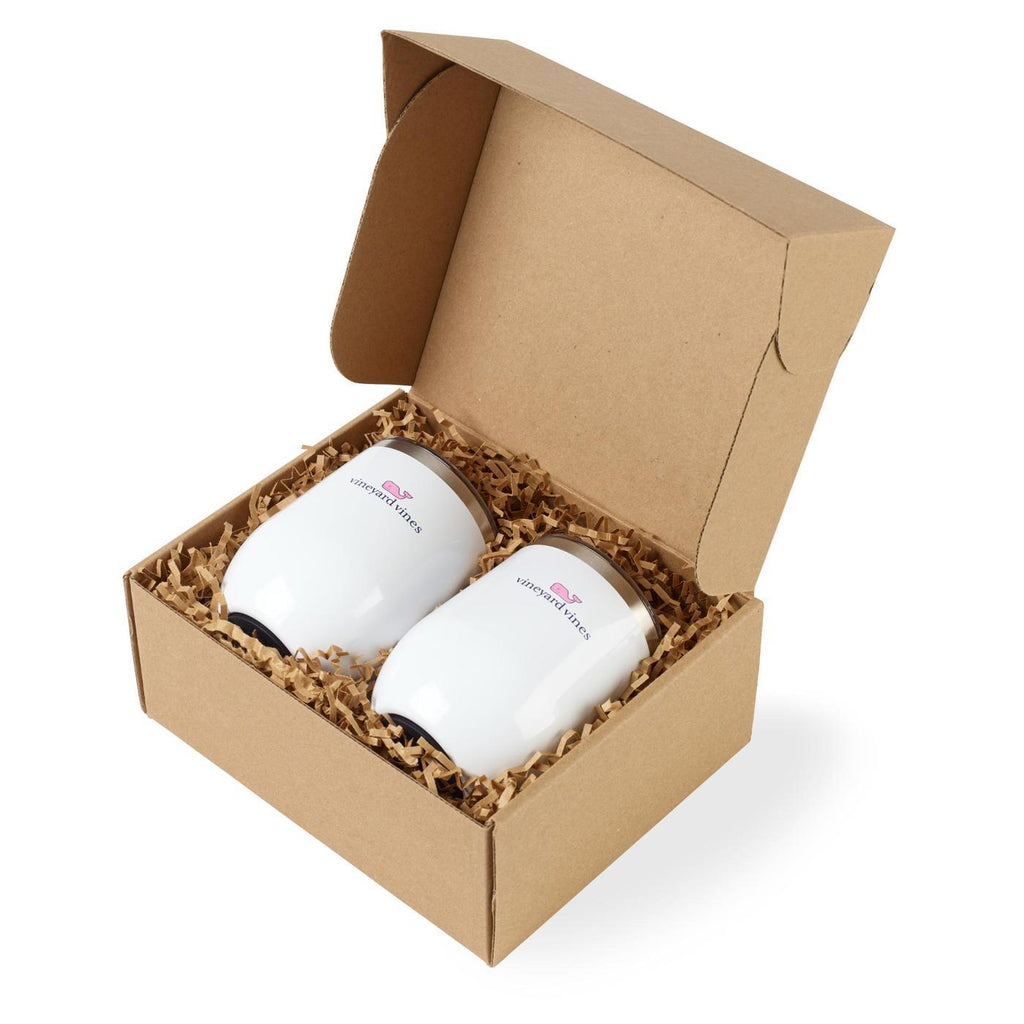 Corkcicle Gift Box with Two Stemless Wine Cups - Gloss White - View 1