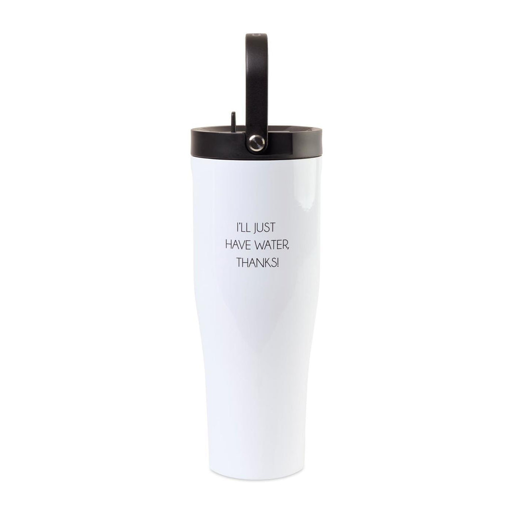 Corkcicle Go Cup XL with Straw and Handle, 30 oz - White - View 1