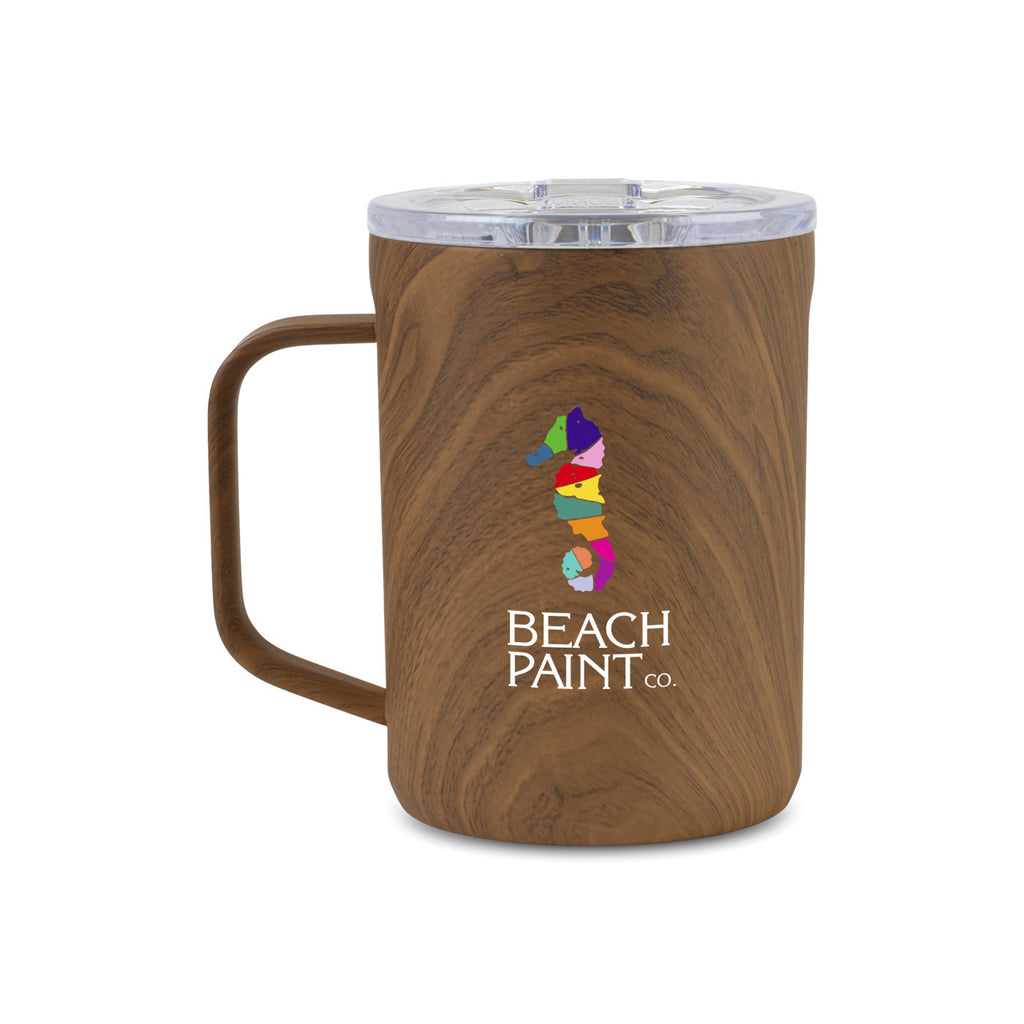 Corkcicle Insulated Coffee Mug with Sliding Lid, 16 oz - Walnut - View 1