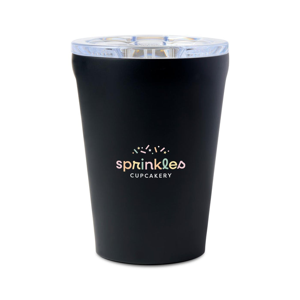 Corkcicle Triple Insulated Tumbler, 12 oz Laser Engraving - Matte Black - View 1
