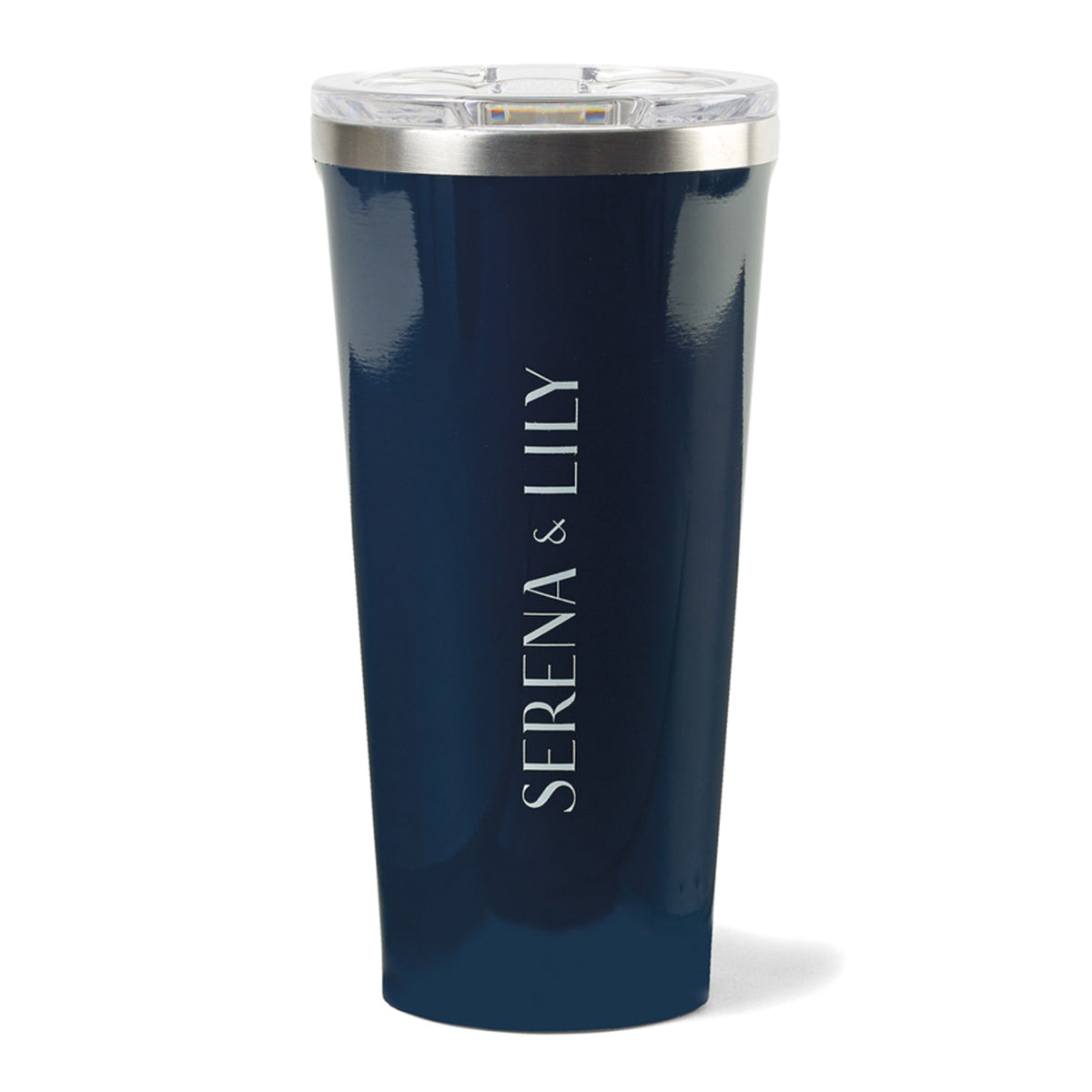 Corkcicle Triple Insulated Tumbler, 16 oz Laser Engraving - Gloss Navy - View 2