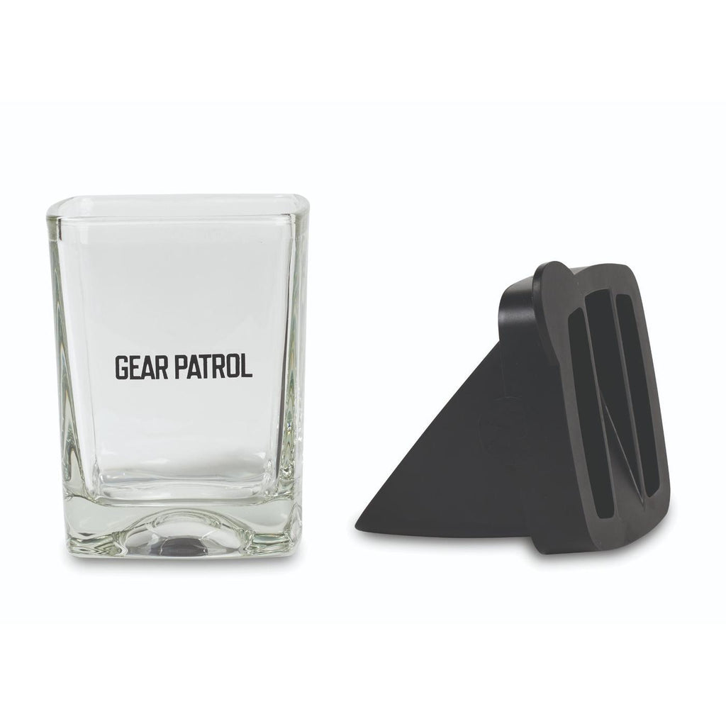 Corkcicle Whiskey Wedge Glass with Ice Mold Laser Engraving - Clear - View 2