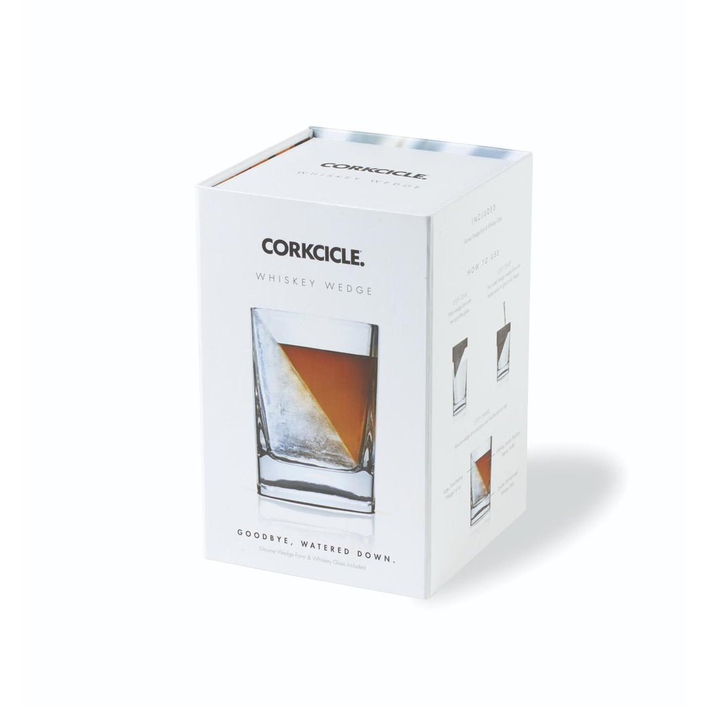Corkcicle Whiskey Wedge Glass with Ice Mold Laser Engraving - Clear - View 4