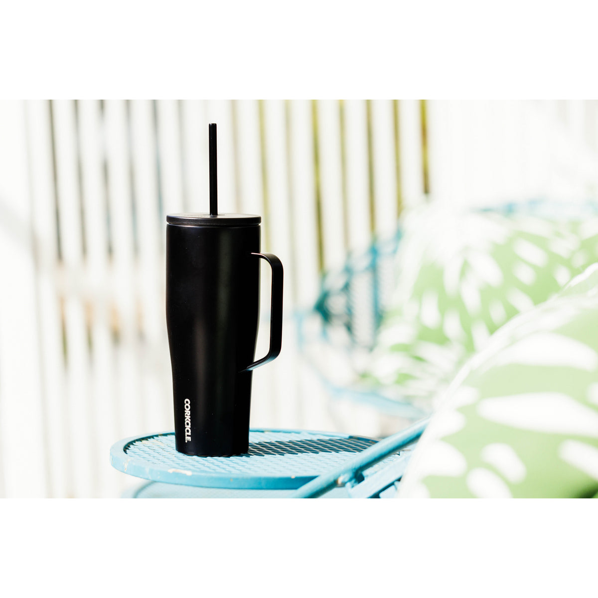 Corkcicle XL Cold Cup with Handle, 30 oz - Matte Black - View 8