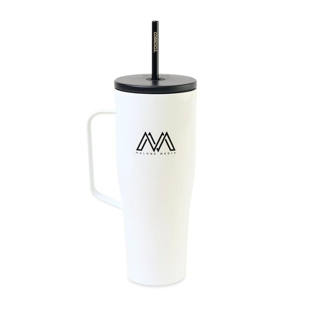 Corkcicle XL Cold Cup with Handle, 30 oz - White - View 1