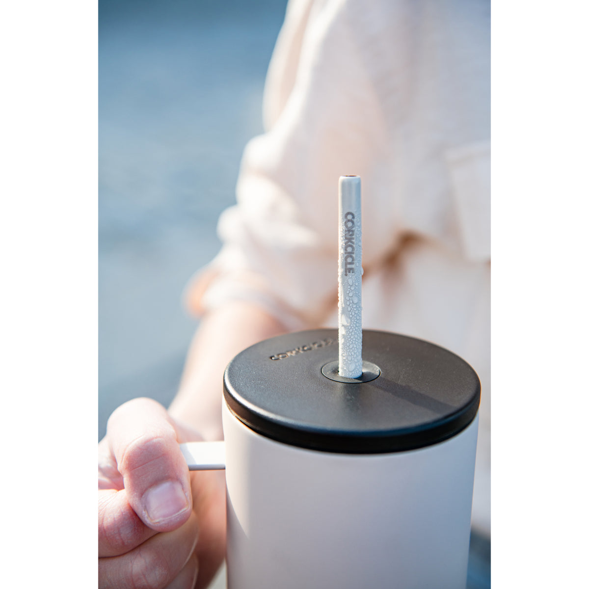 Corkcicle XL Cold Cup with Handle, 30 oz - White - View 6