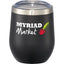 Corzo Insulated Cup with Press-On Lid, 12 oz - Black - Front