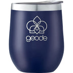 Corzo Insulated Cup with Press-On Lid, 12 oz - Navy - Front