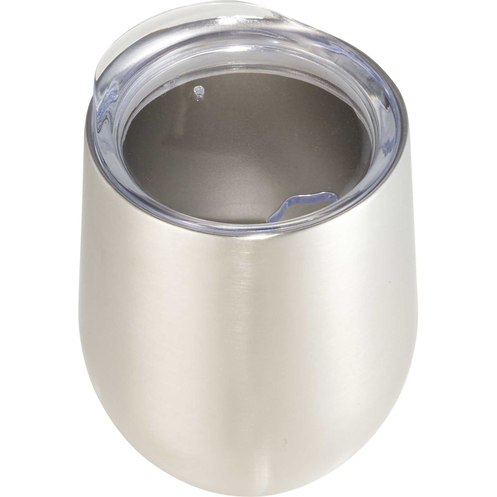 Corzo Insulated Cup with Press-On Lid, 12 oz - Silver - Photo