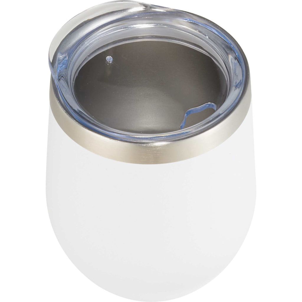 Corzo Insulated Cup with Press-On Lid, 12 oz - White - Photo