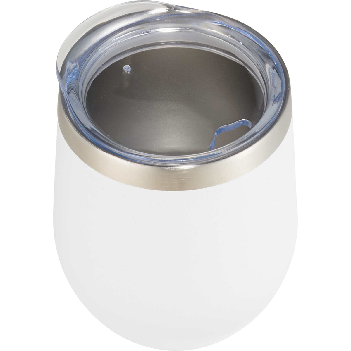 Corzo Insulated Cup with Press-On Lid, 12 oz - White - Photo