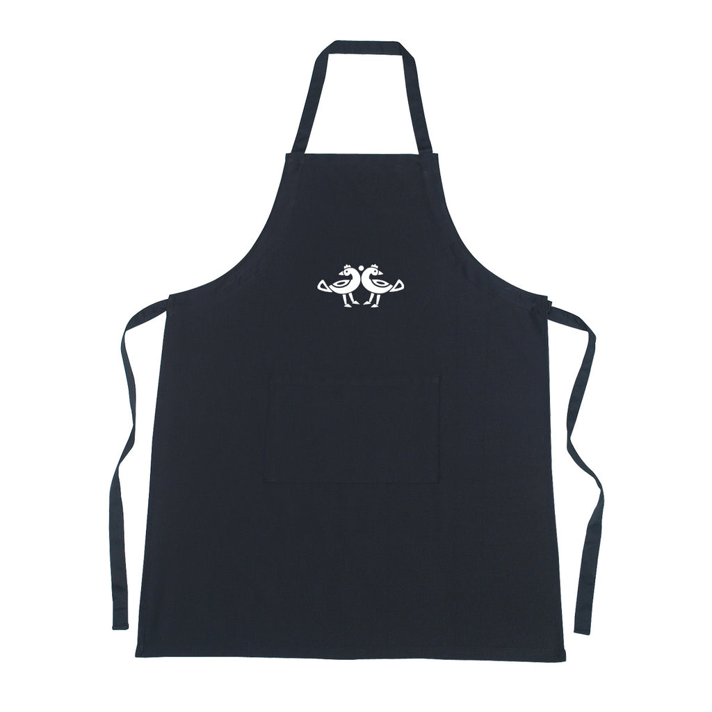 Cotton Apron - Black - Silk Screen