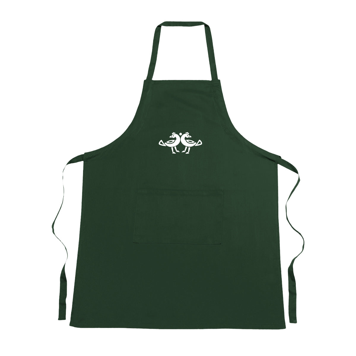 Cotton Apron - Forest Green - Silk Screen