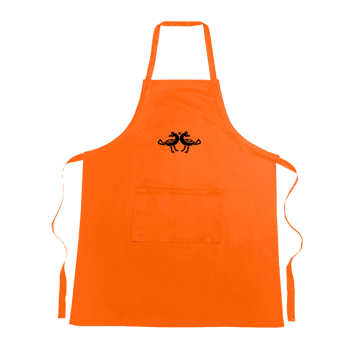 Cotton Apron - Orange - Silk Screen