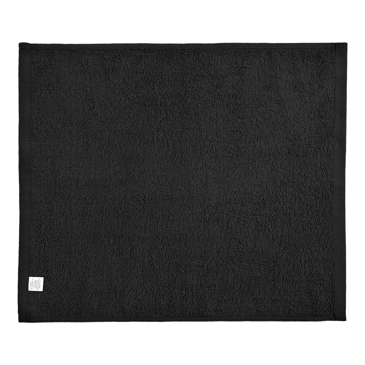 Cotton Velour Rally Towel, 15 x 18 Inches - Black - Back