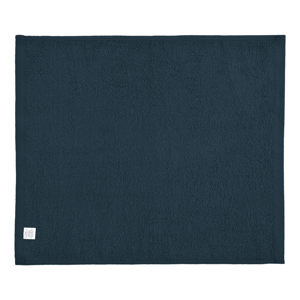 Cotton Velour Rally Towel, 15 x 18 Inches - Navy - Back