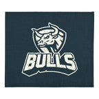 Cotton Velour Rally Towel, 15 x 18 Inches - Navy - Silk Screen