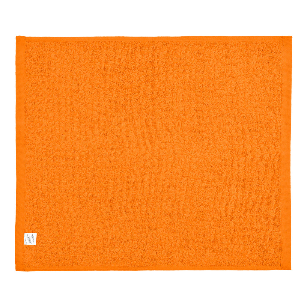 Cotton Velour Rally Towel, 15 x 18 Inches - Orange - Back