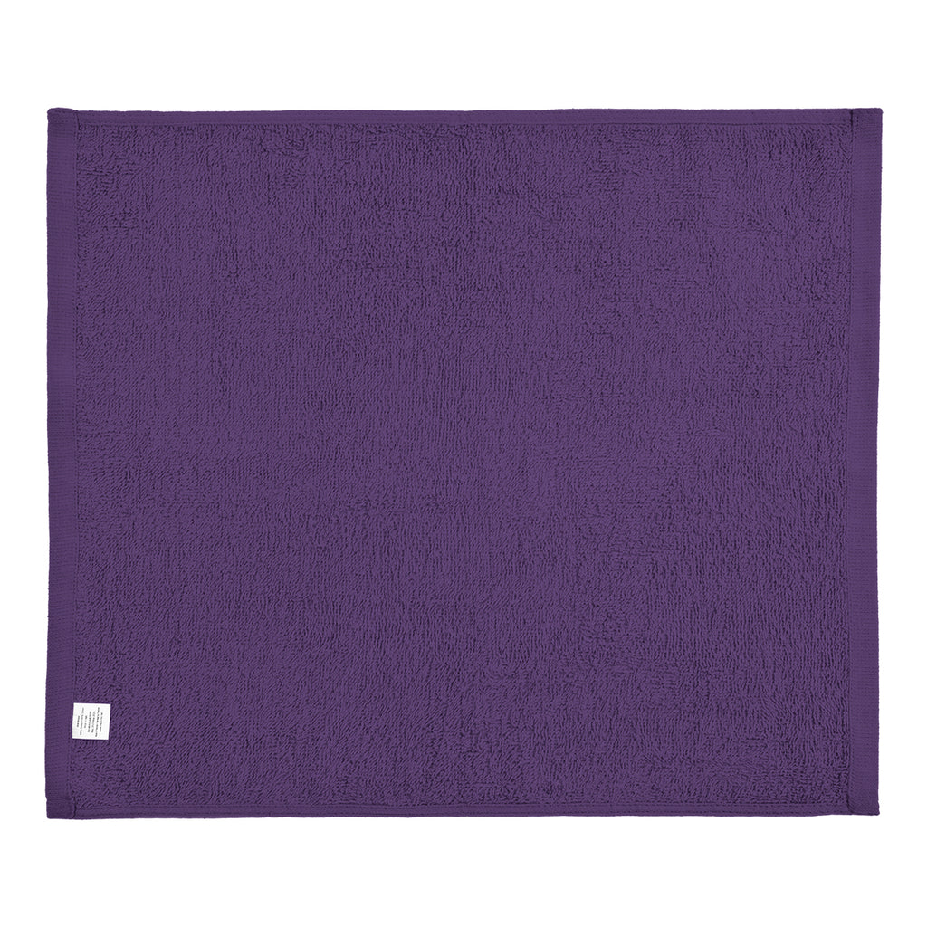 Cotton Velour Rally Towel, 15 x 18 Inches - Purple - Back