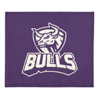 Cotton Velour Rally Towel, 15 x 18 Inches - Purple - Silk Screen