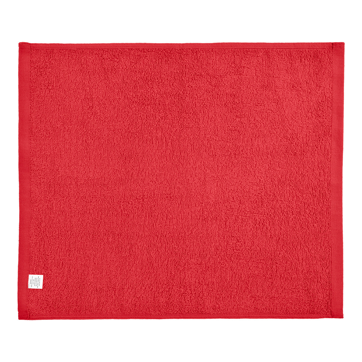 Cotton Velour Rally Towel, 15 x 18 Inches - Red - Back