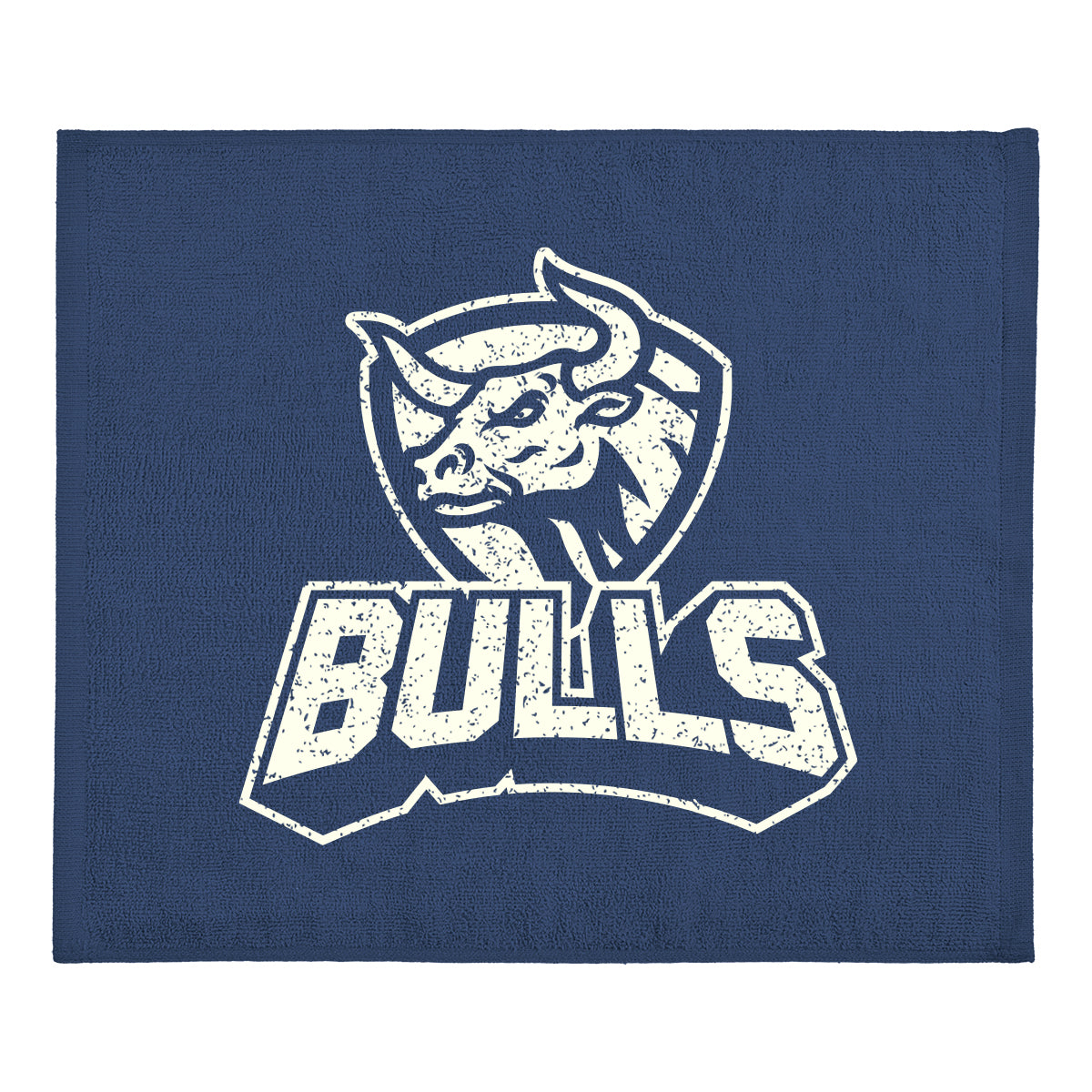 Cotton Velour Rally Towel, 15 x 18 Inches - Royal Blue - Silk Screen