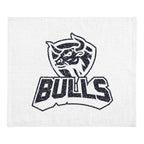Cotton Velour Rally Towel, 15 x 18 Inches - White - Silk Screen