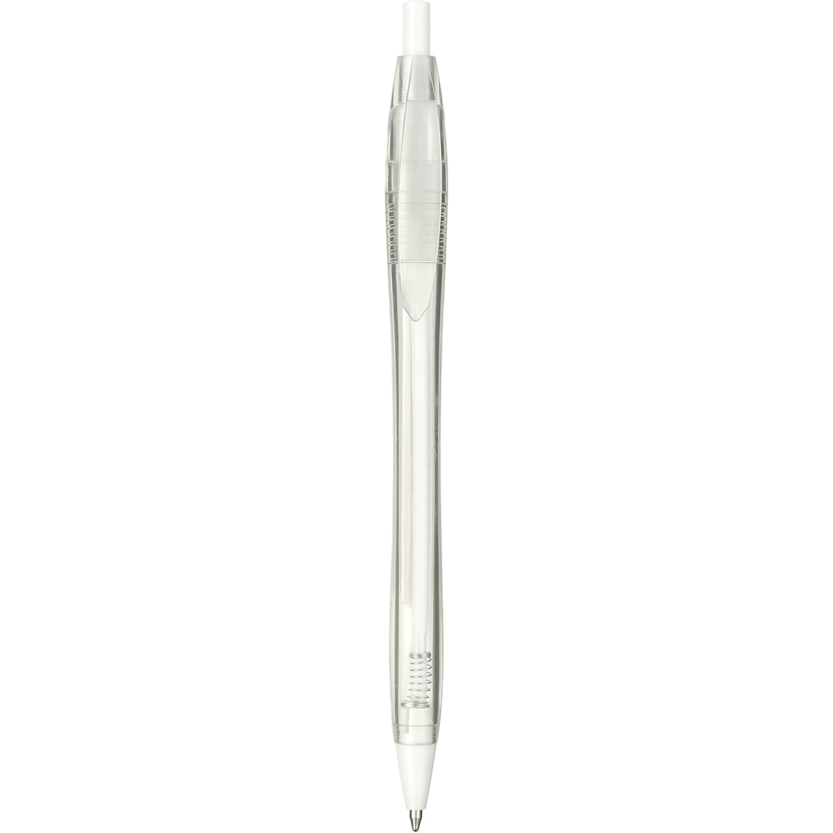 Cougar Ballpoint Pen in Recycled PET - Clear - Front 2
