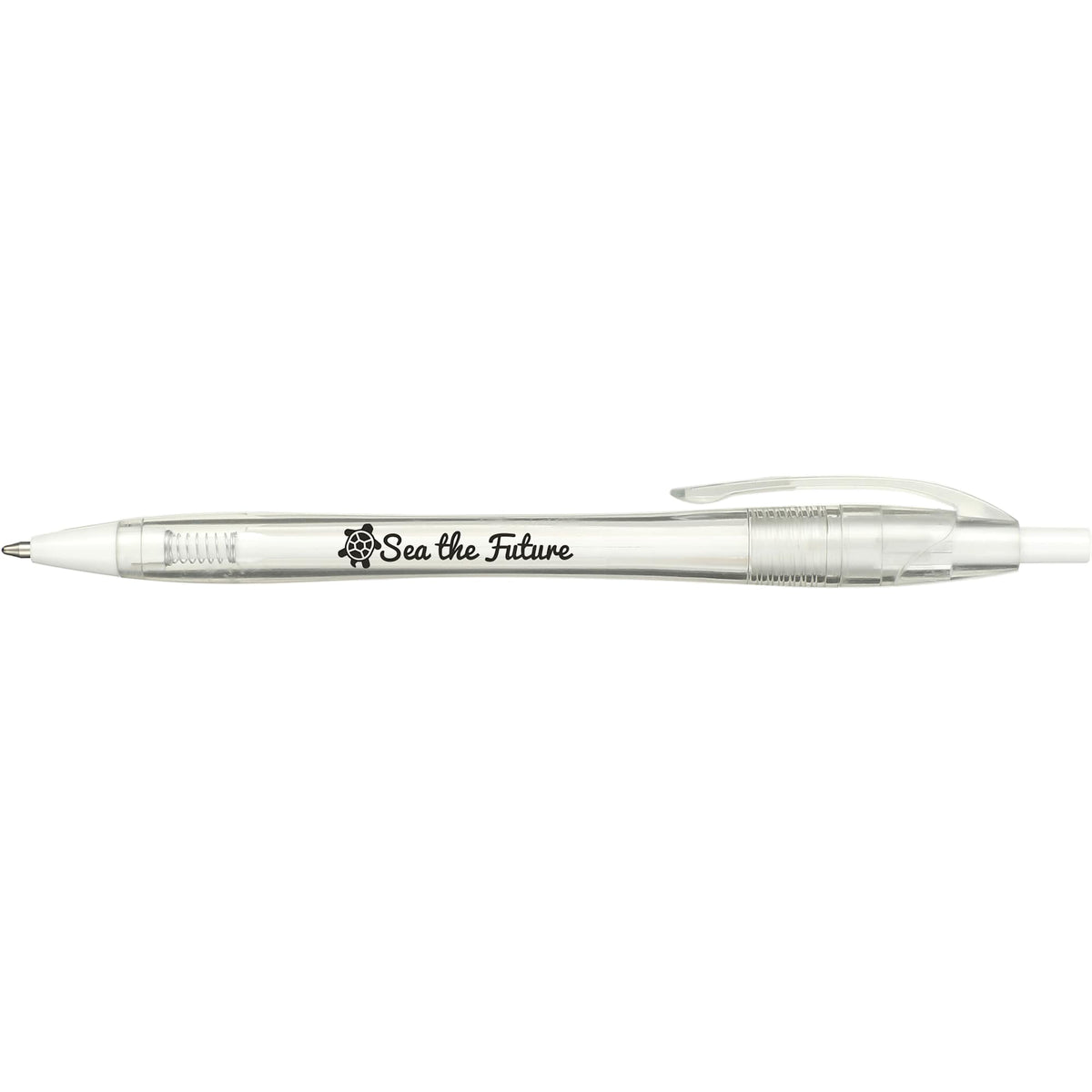 Cougar Ballpoint Pen in Recycled PET - Clear - Front
