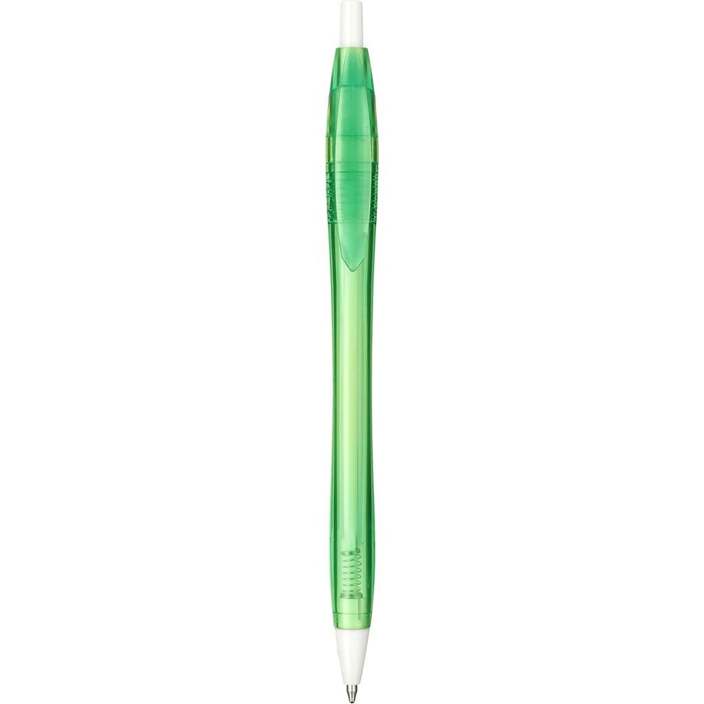 Cougar Ballpoint Pen in Recycled PET - Green - Front 2