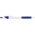 Cougar Ballpoint Pen with Rubber Grip - Wblue - Left Side