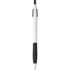 Cougar Ballpoint Pen with Rubber Grip - White w/Black Trim - Photo