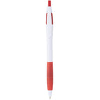 Cougar Ballpoint Pen with Rubber Grip - White w/Red Trim - Photo