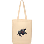 Cove Gusseted Organic Cotton Tote, 5 oz Full Color - Natural - Front