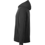 Coville Knit Hoodie with Thumb Holes for Men Debossing - Black - Left Side