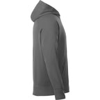 Coville Knit Hoodie with Thumb Holes for Men Debossing - Grey Storm - Right Side