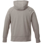 Coville Knit Hoodie with Thumb Holes for Men Debossing - Heather Grey - Back Flat