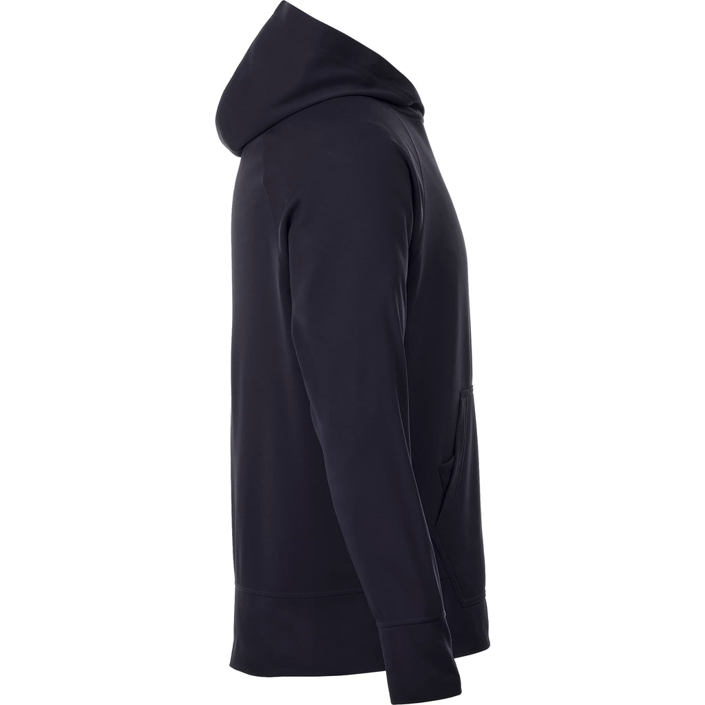 Coville Knit Hoodie with Thumb Holes for Men Debossing - Navy - Right Side