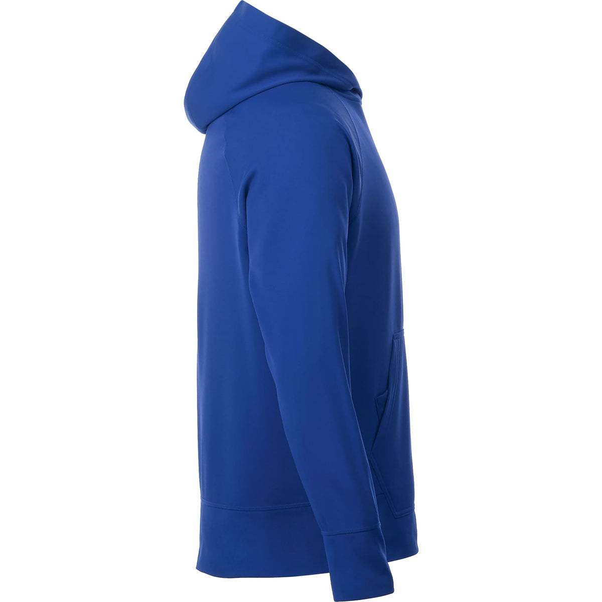 Coville Knit Hoodie with Thumb Holes for Men Debossing - New Royal - Right Side