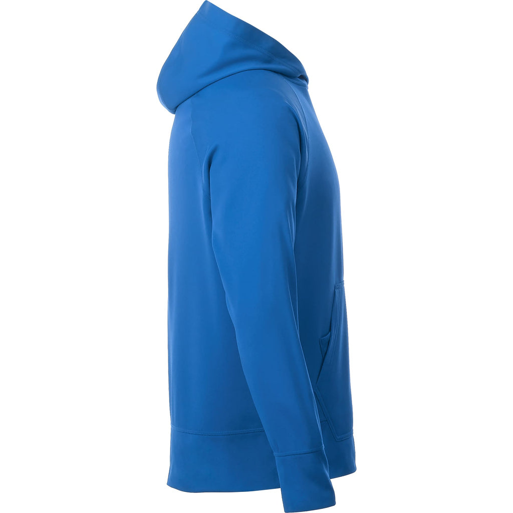 Coville Knit Hoodie with Thumb Holes for Men Debossing - Olympic Blue - Right Side