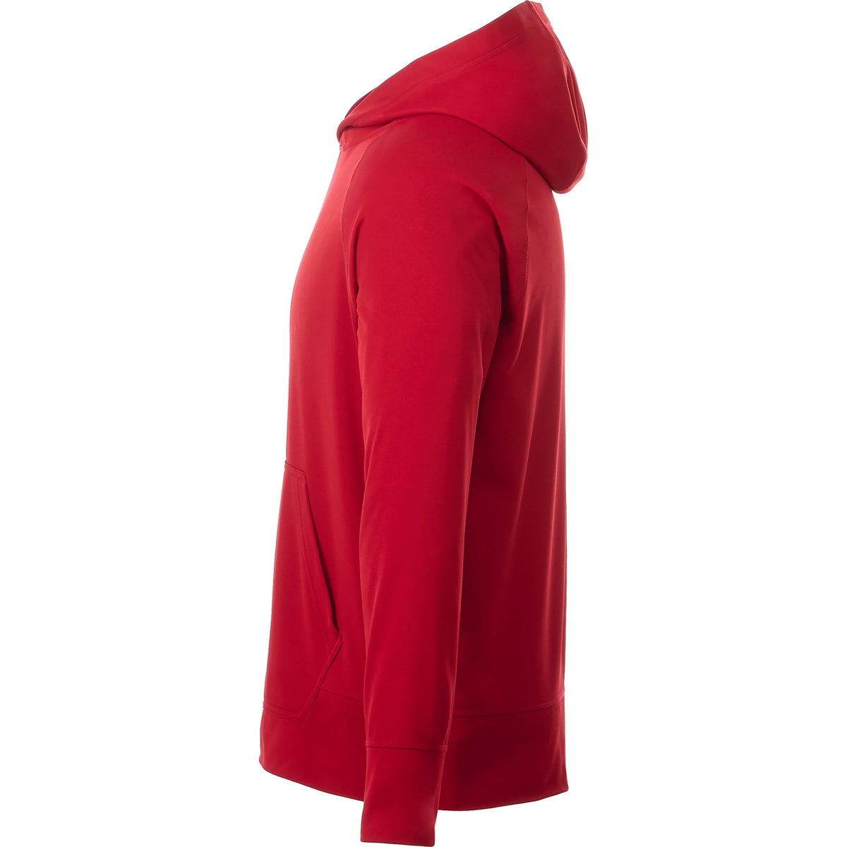 Coville Knit Hoodie with Thumb Holes for Men Debossing - Team Red - Left Side