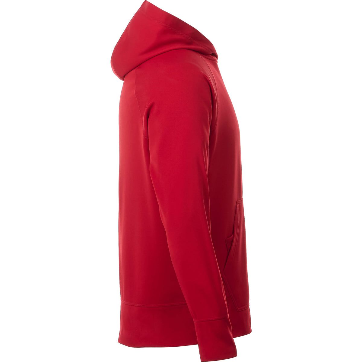 Coville Knit Hoodie with Thumb Holes for Men Debossing - Team Red - Right Side